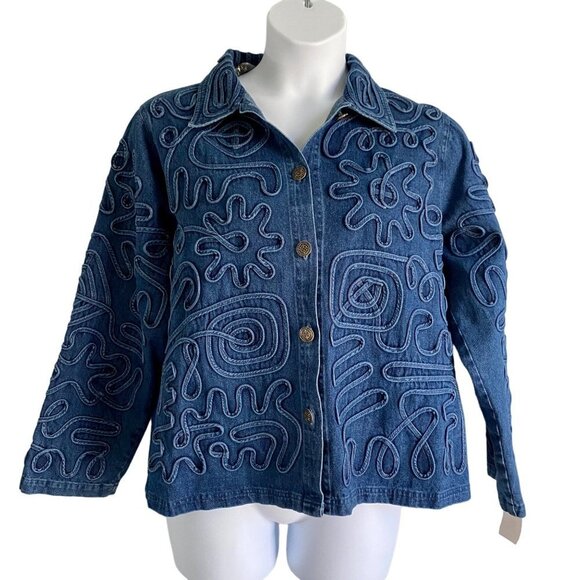 Draper’s & Damon’s Button Up Denim Jacket Women's Size XL NEW NWT - Picture 2 of 10